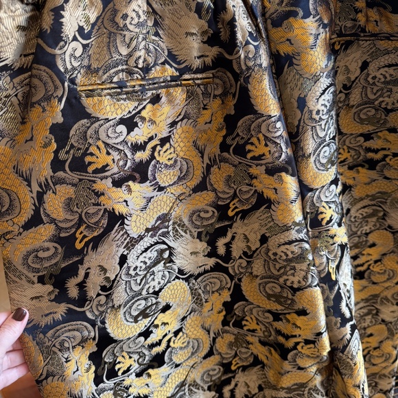 NWT Dressed In LALA Golden Dragon Brocade Trousers - 2X - Picture 7 of 7